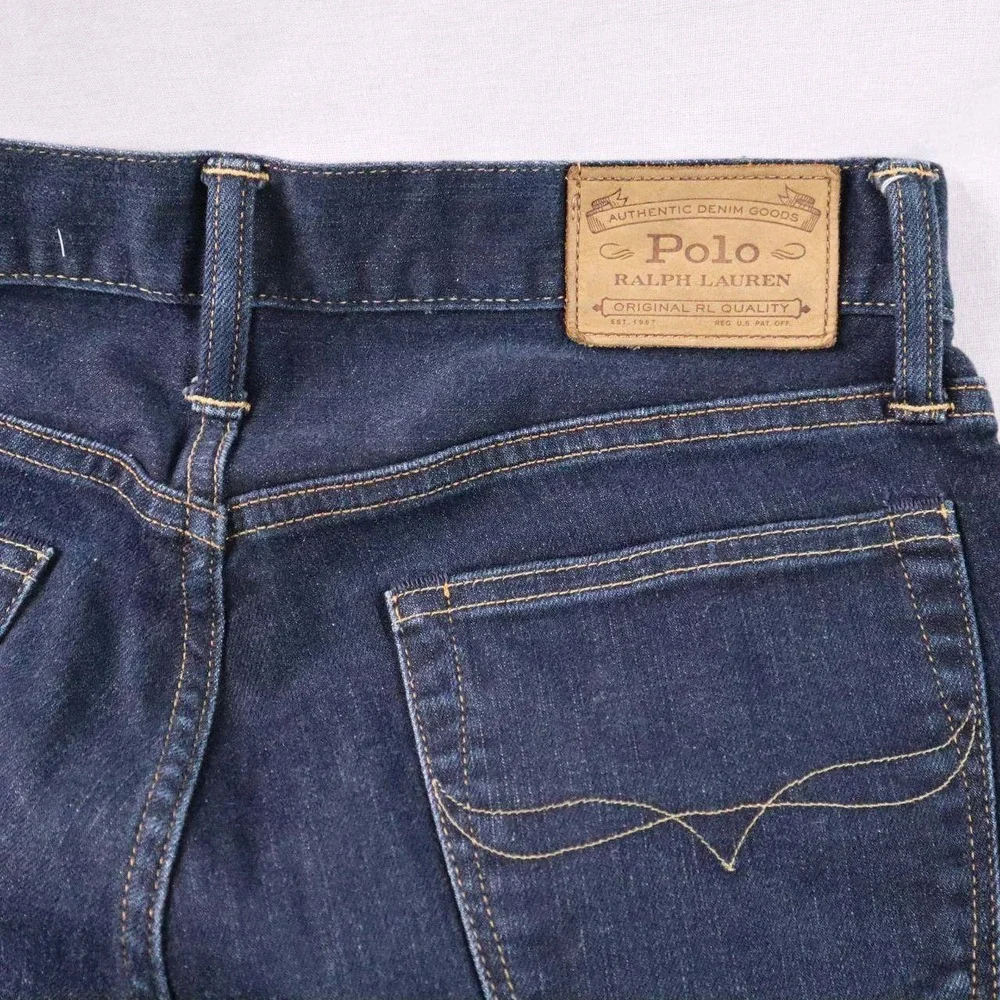 Polo Ralph Lauren Men Jeans Dark Wash Straight Leg Denim Pants Size 30x30 - Picture 4 of 7
